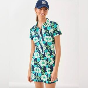 Lilly Pulitzer Size 6 UPF 50+ KATHY SHORT SLEEVE DRESS LOW TIDE NAVY GO BIG GOLF